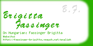 brigitta fassinger business card